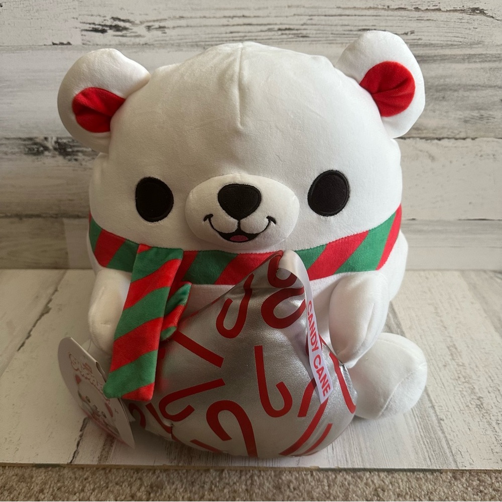 Snackles Frances Christmas Polar Bear & Kisses 14 Inch Plush NEW